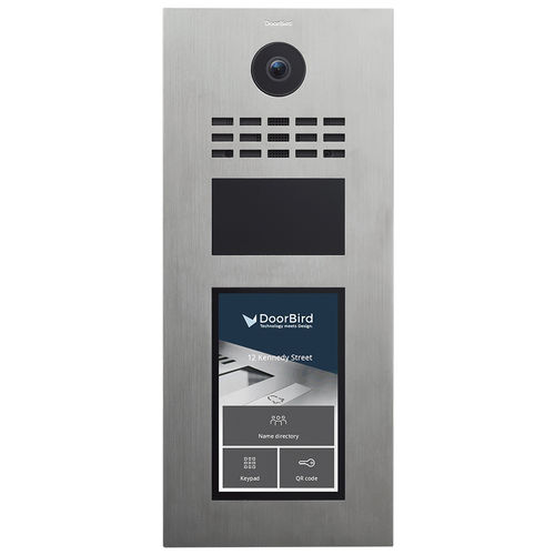 Видеотелефон из нержавеющей стали - D31TDV - DoorBird - для домашнего использования / для коммерческих зданий / для поверхностного монтажа