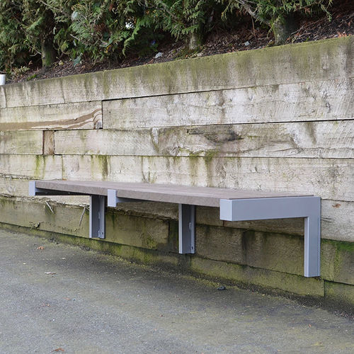Современная общественная скамейка - URBAN FORM - Wishbone Site Furnishings - из алюминия / из переработанного пластика / настенная