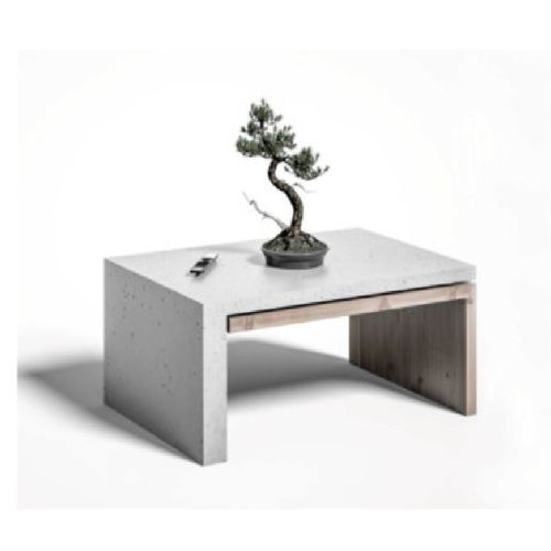 Современный журнальный столик - LIGNUM - Slabb - Architectural Concrete - из дерева / из бетона / прямоугольный