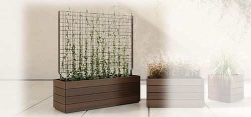 Кадка для садовых растений дерево - BOULEVARD - Tournesol SITEWORKS - из металла / прямоугольная / на заказ