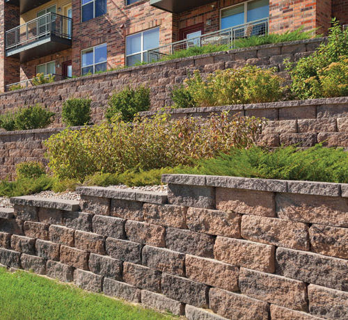 Полый бетонный блок - BROADSTONE® - PAVESTONE - для подпорной стены / имитация камня