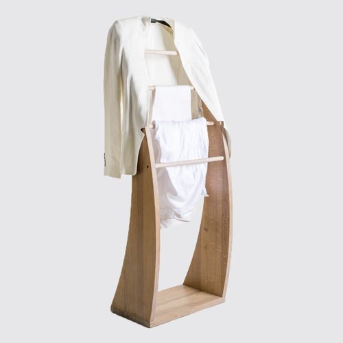 Напольная вешалка для костюмов и брюк - PLUTOO - BEECH WOOD - 3S design - из стали, покрытой порошком / из бука / из цельной древесины