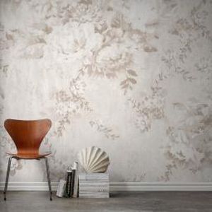 Обои винтаж - BLOSSOM II - Mr Perswall - в цветочек / имитация ткани / бежевый