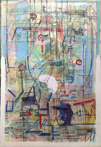 Акриловая декоративная картина - Untitled 1 STRATICOLLAGE - San Polo Art Gallery | Contemporary Art & Design i - смешанного типа / абстрактная / для художественной галереи