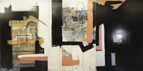 Акриловая декоративная картина - Tryptic STRATICOLLAGE - San Polo Art Gallery | Contemporary Art & Design i - смешанного типа / абстрактная / для художественной галереи