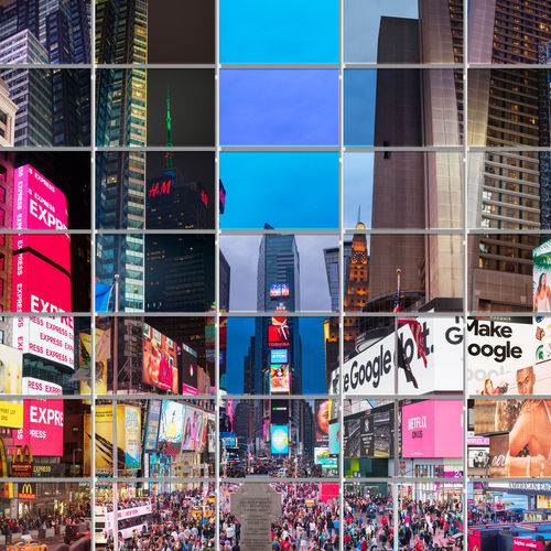 Печать на холсте фоторепродукция - NEW YORK ARTWORK MOSAIC | TIME SQUARE PHOTOGRAPHY - San Polo Art Gallery | Contemporary Art & Design i - большой формат / пейзаж / для офиса