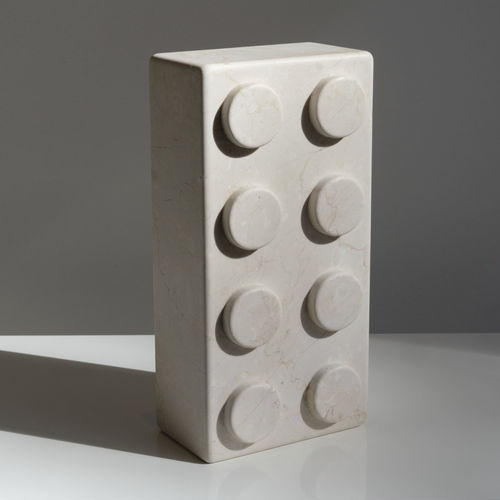 Скульптура из мрамора - BRICK 8 - Botticino  - San Polo Art Gallery | Contemporary Art & Design i - отдельностоящая / для художественной галереи / бежевая