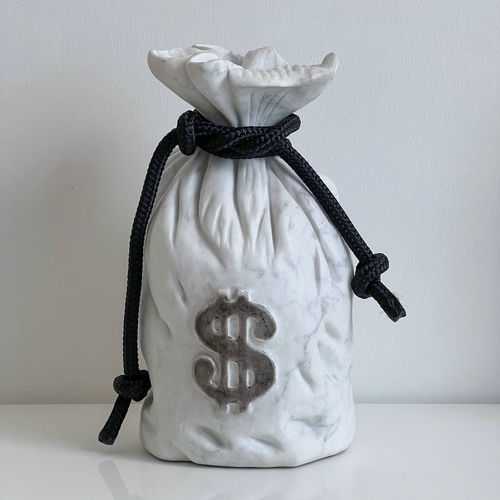 Скульптура из мрамора - MONEY IS NOTHING?  - San Polo Art Gallery | Contemporary Art & Design i - отдельностоящая / для художественной галереи / белая
