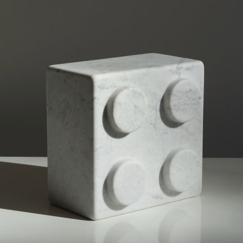 Скульптура из мрамора - Brick 4 - Calacatta Oro - San Polo Art Gallery | Contemporary Art & Design i - для наружного применения / садовая / ручной работы