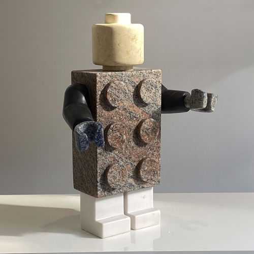 Скульптура из мрамора - BRICKMAN - San Polo Art Gallery | Contemporary Art & Design i - для наружного применения / ручной работы / садовая