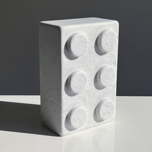Скульптура из каррарского мрамора - BRICK 6  - San Polo Art Gallery | Contemporary Art & Design i - отдельностоящая / для художественной галереи / белая
