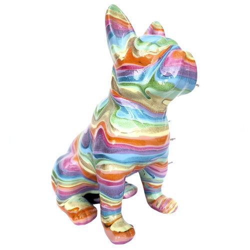 Скульптура из металла - Blown Away Frenchie - Rainbow Sherbet - San Polo Art Gallery | Contemporary Art & Design i - из полимера / из акрила / ручной работы