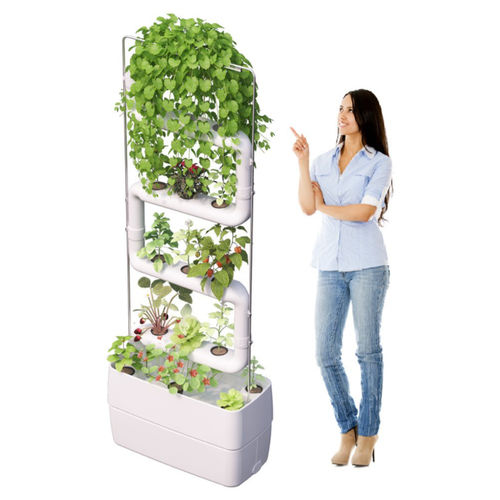 Комплект для «зеленой» стены со встроенным поливом - 4 WHITE PLANTSTEPS EU - Supragarden