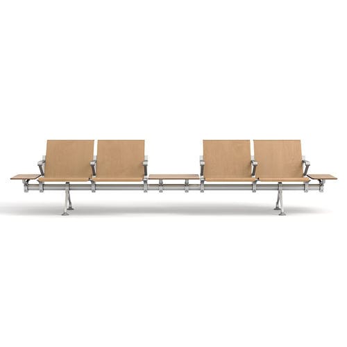 Сидения на опоре из стали - MASTER WOOD - IMAT MOBILIARIO Y DISEÑO S.A. - алюминий / из бука / 4 места