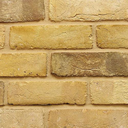 Кирпич для фасада - RECLAMATION CAMBRIDGE BUFF - Imperial Handmade brick - полный / под старину / желтый