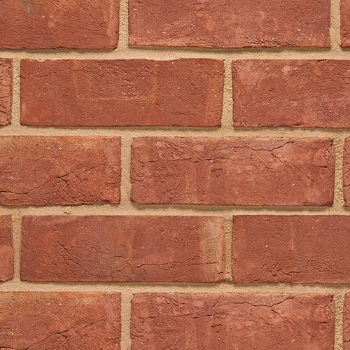 Кирпич для стены - 3″ ELIZABETHAN - Imperial Handmade brick - полный / красный / ручной работы