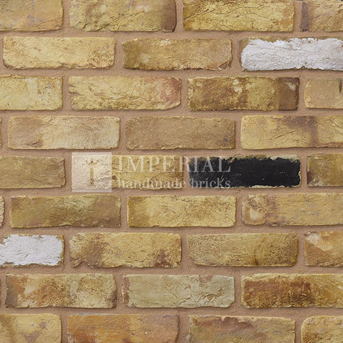 Кирпич для фасада - CONSERVATION YELLOW - Imperial Handmade brick - полный / черный / желтый
