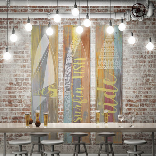 Настенная декоративная панель - WOOD FLUO SURF - GROSFILLEX - для кухни / для влажного помещения / для настила