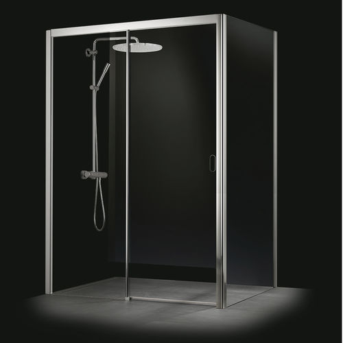 Душевая кабина из закаленного стекла - PIANA X-FREE - PALME Duschabtrennungen GmbH - со складной дверью / угловая / прозрачное стекло