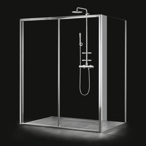 Душевая кабина из закаленного стекла - DRIVE 1.0 - PALME Duschabtrennungen GmbH - с раздвижными дверями / угловая / прозрачное стекло