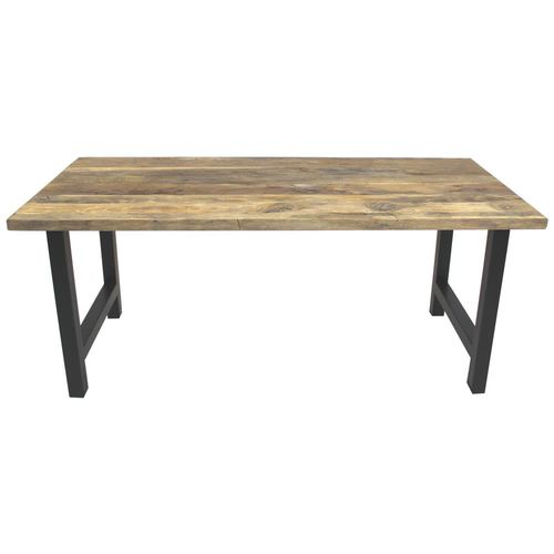 Современный стол - TBA100 - Bois Antique - из дуба / с основанием из металла / прямоугольный