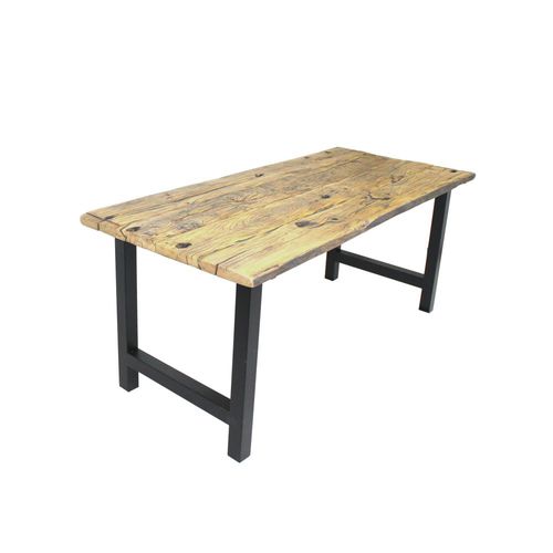 Современный стол - TBA200 - Bois Antique - из дуба / с основанием из металла / прямоугольный