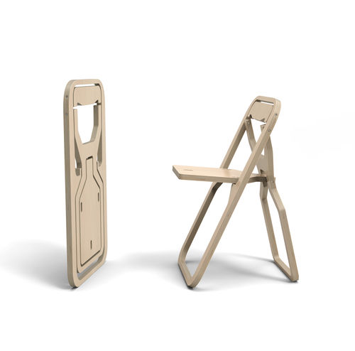 Современный cтул - RACK 25  - INFINE DESIGN OBJET - для балкона / для интерьера / из бука