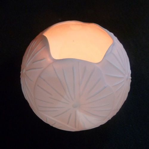 Подсвечник для коротких свеч из лиможского фарфора - LOTUS - Jacques Pergay