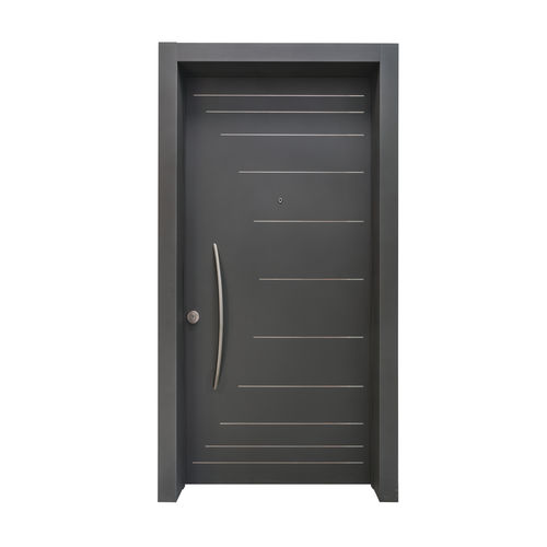 Входная дверь - YAMUNA - REMO Security Doors - из гальванизированной стали / створчатая / заподлицо
