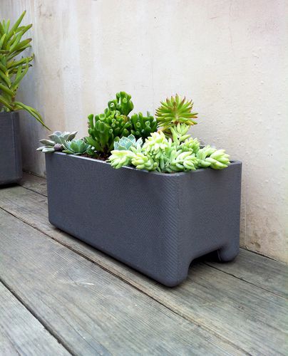 Кадка для садовых растений из волокнистого цемента - BALCONIA - green-form - прямоугольная / современная / для общественных мест