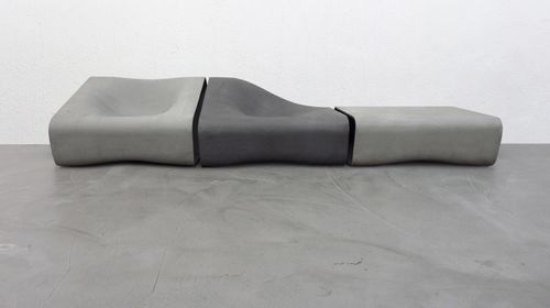 Модульная банкетка - DUNE - green-form - уникальный дизайн / из бетона, армированного волокнами / для сада