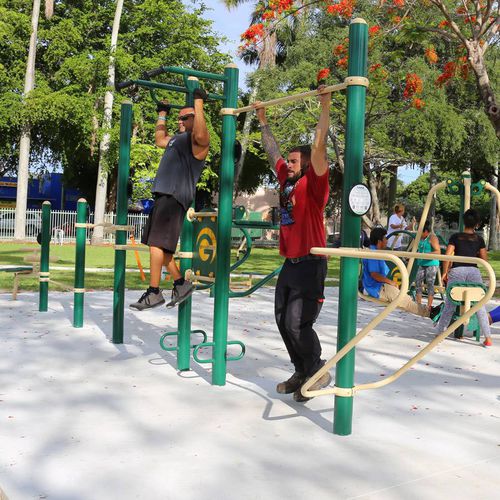 Тройной турник - SGR2005-1-77 - Greenfields Outdoor Fitness - из металла / для наружного применения / для оздоровительной пробежки