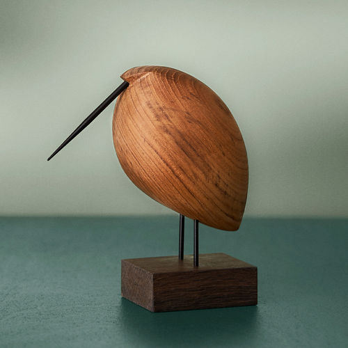 Скульптура из тикового дерева - BEAK BIRD - Warm  Nordic