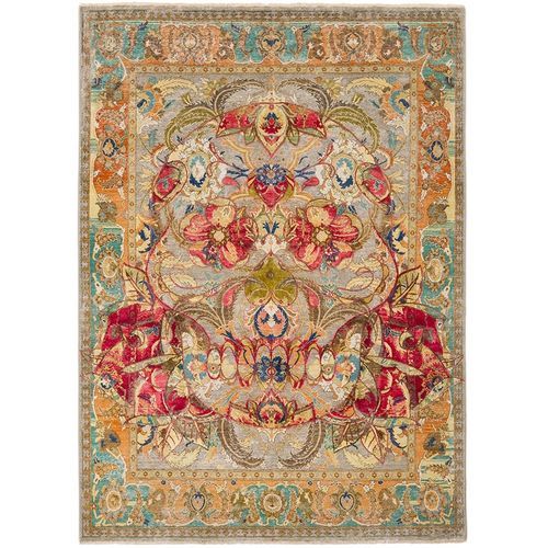 Традиционный ковер - SKULL  - Knots rugs - в цветочек / из шерсти / из шелка