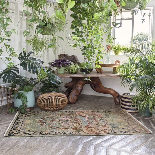 Традиционный ковер - KING UMBERTO SKULL - Knots rugs - в цветочек / из шерсти / из шелка