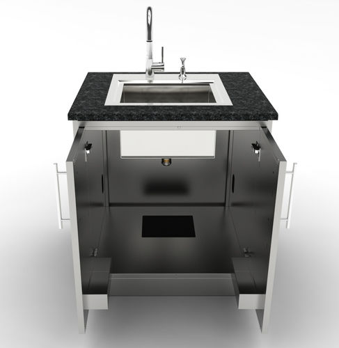 Тумба для раковины из нержавеющей стали из нержавеющей стали - SBC30FDD - SUNSTONE - для сада / для бытового использования