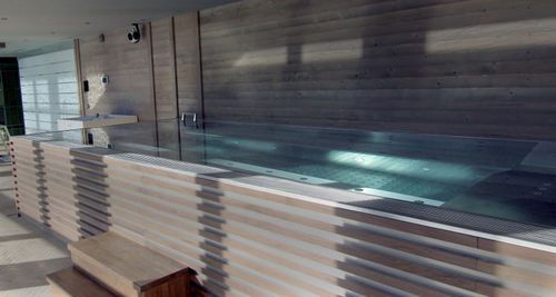 Каркасный плавательный спа-бассейн - Tilestone Pools one piece tiled pools - прямоугольный / несколько мест / из мозаики