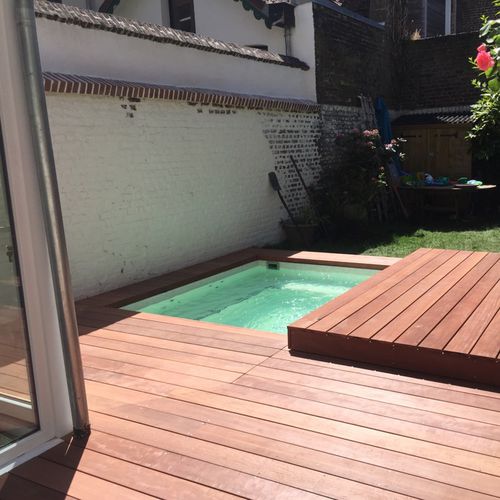 Встраиваемая спа-ванна - TILESTONE 2.5m x 2m - Tilestone Pools one piece tiled pools - прямоугольная / несколько мест / для наружного применения