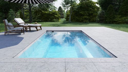 Встраиваемый плавательный спа-бассейн - SESAME 400 - Tilestone Pools one piece tiled pools - прямоугольный / несколько мест / из композита