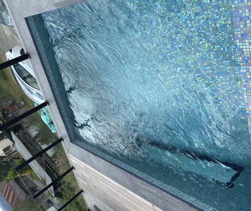 Встраиваемый плавательный спа-бассейн - Tilestone Pools one piece tiled pools - другие формы / квадратный / несколько мест