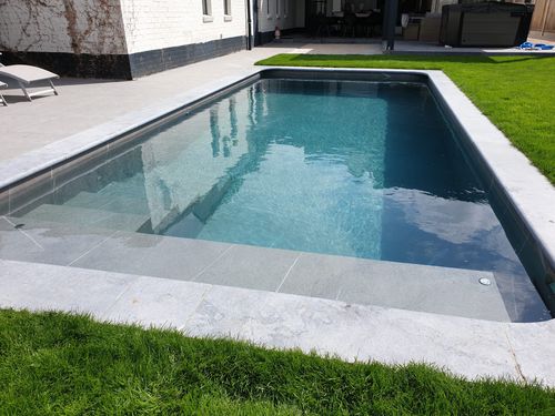Встраиваемый плавательный спа-бассейн - 7x3 - Tilestone Pools one piece tiled pools - прямоугольный / несколько мест / для наружного применения