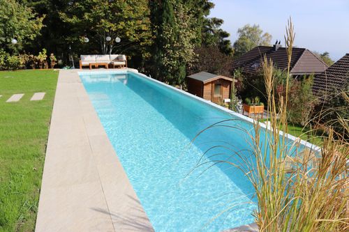 Бассейн для наружного применения - SWITZERLAND 15M - Tilestone Pools one piece tiled pools - для профессионального использования / заглубленный / из камня