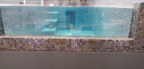 Каркасный плавательный спа-бассейн - Tilestone Pools one piece tiled pools - прямоугольный / несколько мест / из мозаики