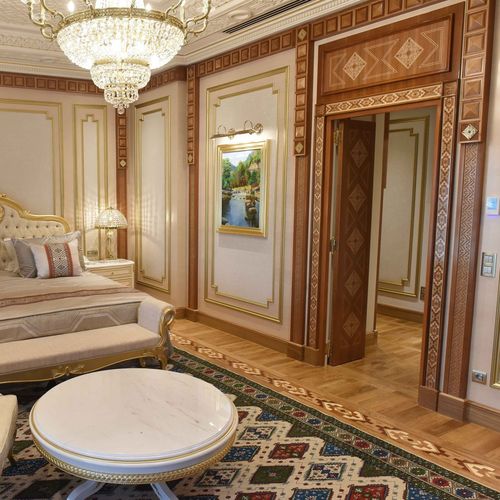Паркет из паркетной доски - SURCO interiors - с инкрустацией из натурального камня / с инкрустацией из дерева / с мраморной инкрустацией