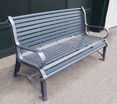 Современная общественная скамейка - TERRAZA - PARIS Site Furnishings - Outdoor Fitness - из дерева / из стали / из переработанного пластика