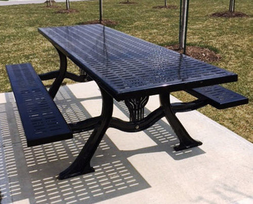 Современный стол для пикника - VANTAGE - PARIS Site Furnishings - Outdoor Fitness - из стали / из литого алюминия / прямоугольный