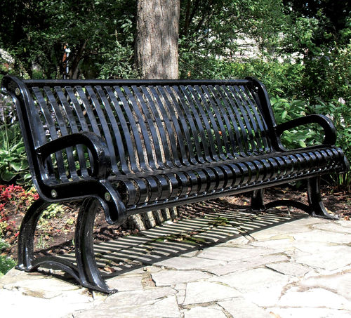 Современная общественная скамейка - VINTAGE PARISIAN - PARIS Site Furnishings - Outdoor Fitness - из дерева / из стали / из алюминия