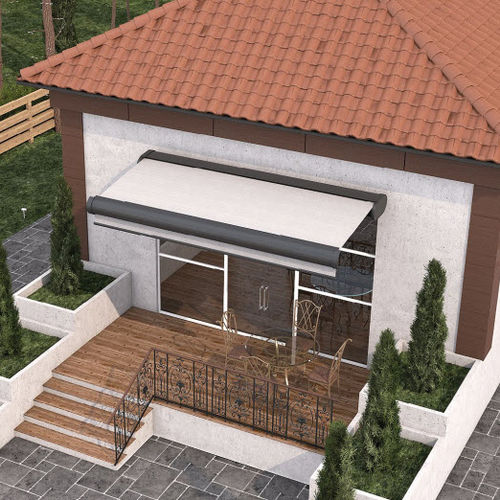 Матерчатый навес убирающийся - PARS PLUS LUXE - GOSS Outdoor - механизированный / для профессионального использования / для террасы