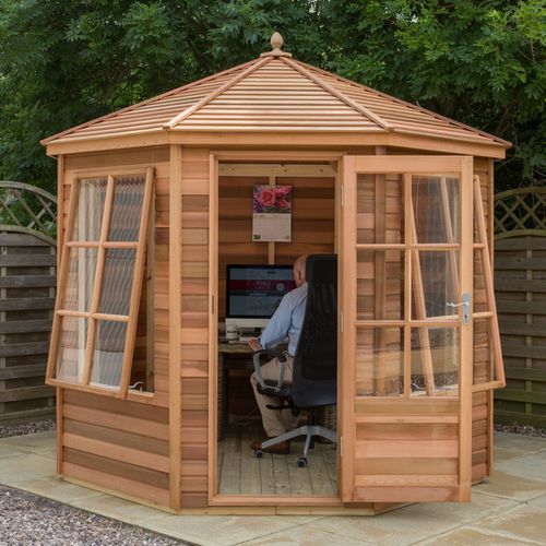 Садовый навес из дерева - TETBURY PLUS - Alton greenhouses - из красного кедра / из стекла / современный