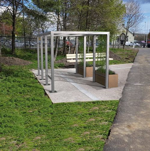 Самонесущая пергола - 6.10047 - LOGIC STREET & PARK FURNITURE - из дерева / из гальванизированной стали / модульная